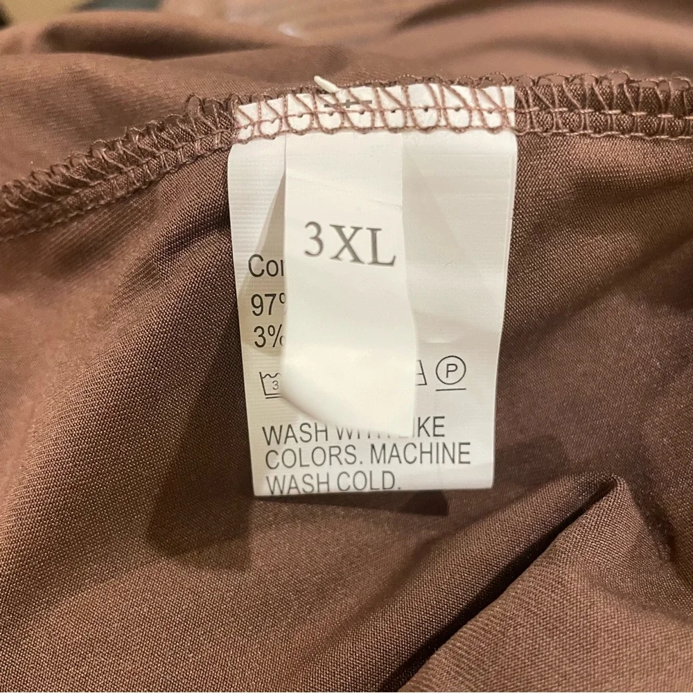 Plus Size Brown Pajama Set Size 3X NWOT - Picture 7 of 8